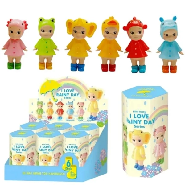 New Sonny Angel I Love Rainy Day Series Blind Box Cute Mini Figure Models Kawaii Mystery Box