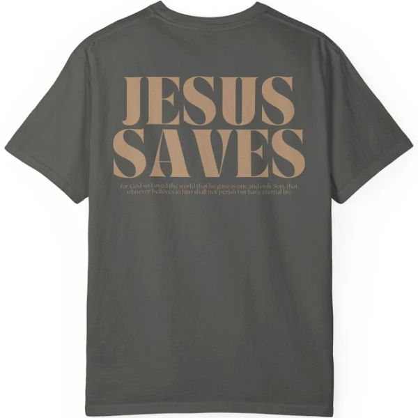 Armor and Grace Co. Men's Jesus Saves Christian Tee