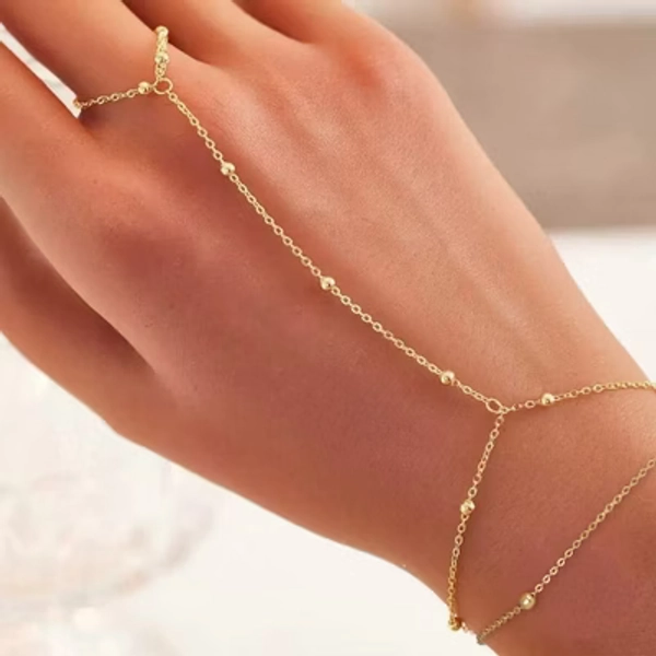 Turandoss 2PCS Gold Hand Chain Bracelet for Women - from anywhere