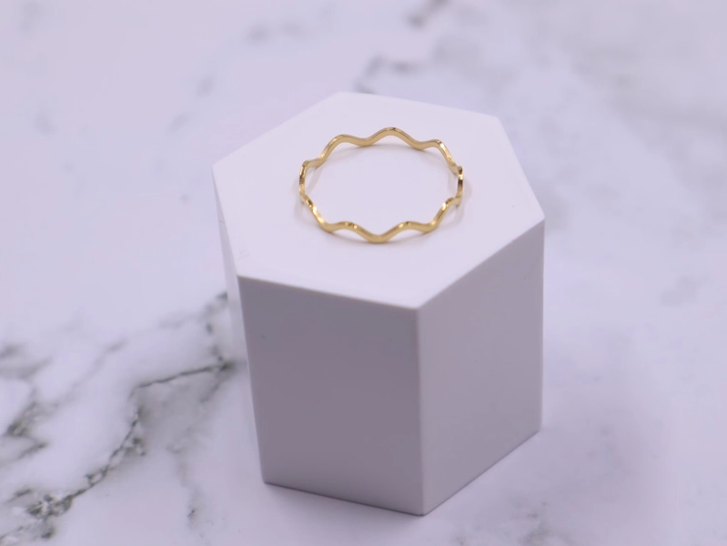 Super Wave Ring | 18K Gold Plated | Summer Jewelry | Beach Theme Ring | Waterproof | Minimalist Jewelry | Friendship Ring | Dainty Statement