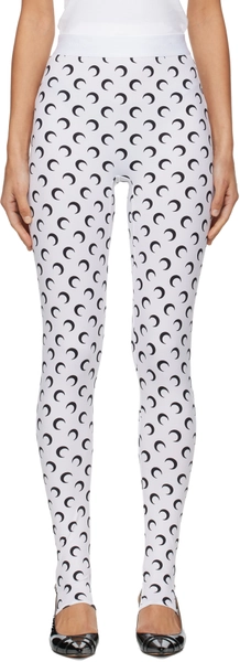 White Recycled Moon Jersey Stirrup Leggings