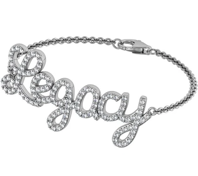 Alpha Kappa Alpha Legacy Bracelet with White Crystal