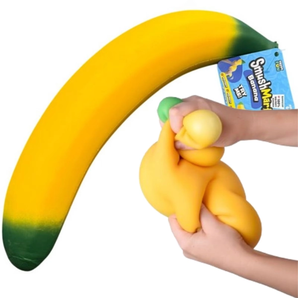 14 inch Squeezy Banana - Jumbo Squishy Banana Toy , Ultra-Soft Slow Rising Large Squeeze Fruit, Stress Relief Toy for Adults, Focus & Relaxation - Walmart.com