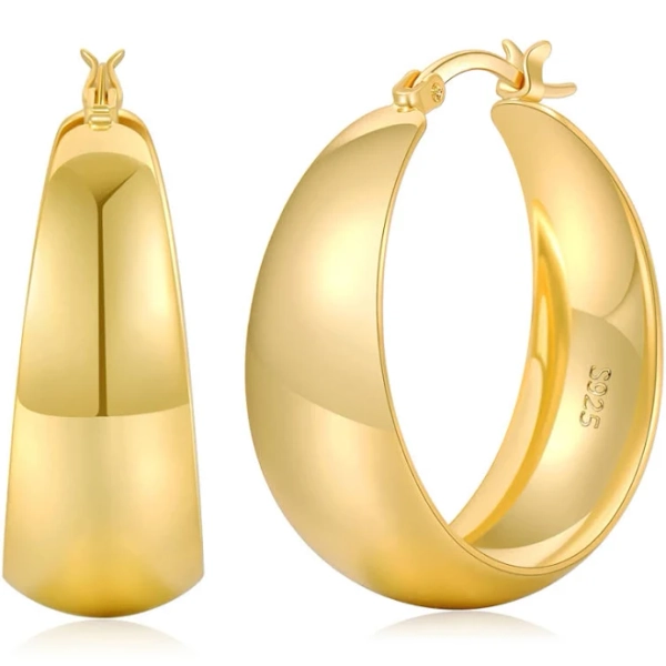 Women's Hypoallergenic Large Hoop Earrings