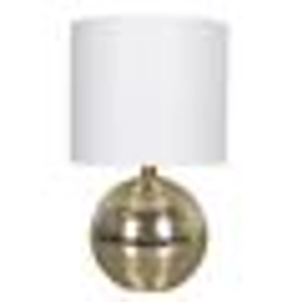 Gold Glass Disco Ball Lamp with Shade, 17.5"