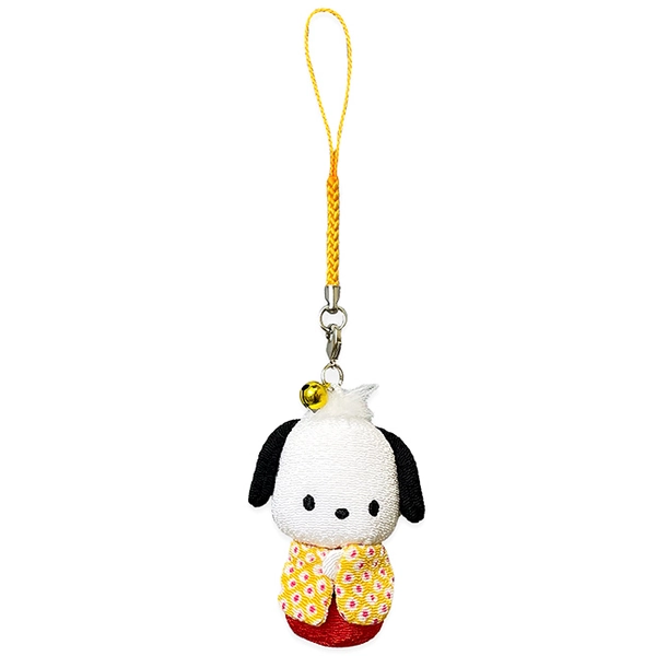 Buy Sanrio Pochacco Chirimen Crepe Kimono Netsuke Charm with Bell at ARTBOX