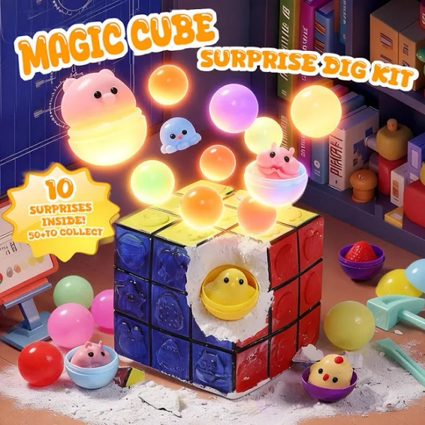FUFUSQUISHY Magic Cube Surprise Dig Kit Medium(10surprises)