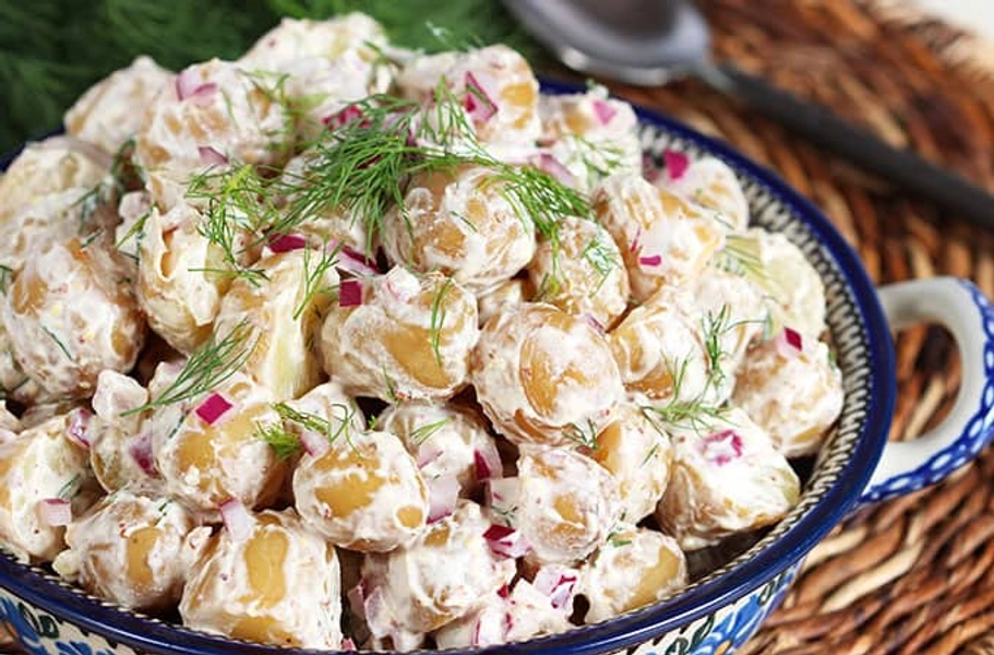 Goat Cheese Dill Potato Salad
