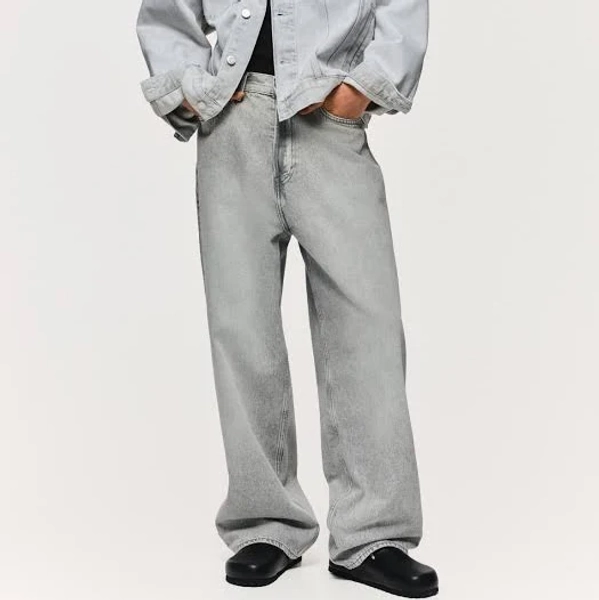 Men - Light gray Fairfax Baggy Jeans - Size: 32/30 - H&M