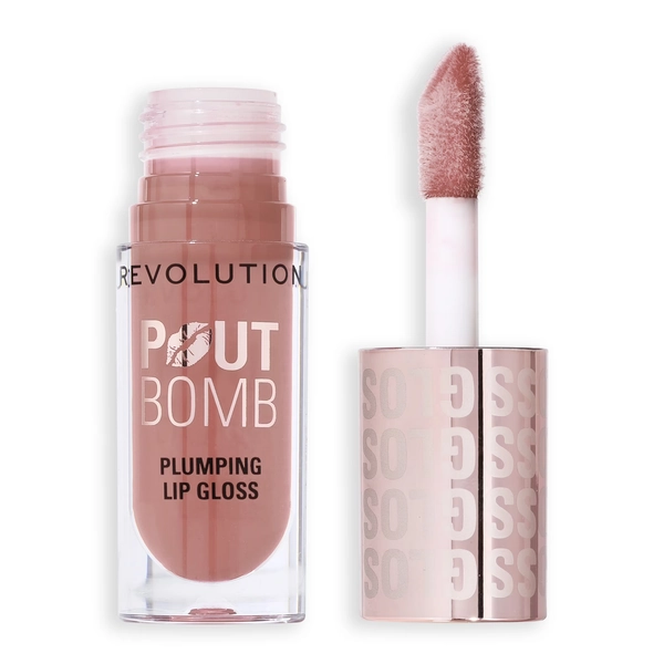 Revolution Pout Bomb Plumping High-Shine Lip Gloss with Vitamin E, Candy Pink - Walmart.com