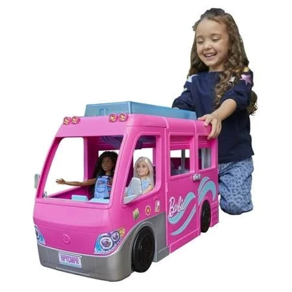 Barbie Doll DreamCamper Van Playset with Pets, Pool, Slide & Accessories, Toys For Ages 3 Years Old & up, Size: One size