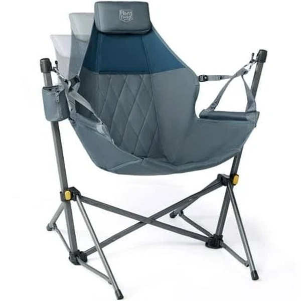 Timber Ridge Hammock Camping Chair for Outdoor with Adjustable Backrest, Heavy Duty Swing Folding Chair with Steel Stand, 300 lbs Weight Capacity,