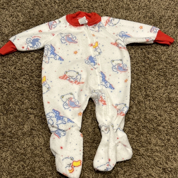 Vintage Kent Baby One Piece BodySuit 80s 90s Animals Polyester  0-6month A33