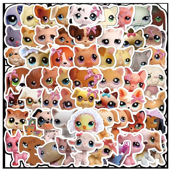 10/30/60pcs Cute Cartoon Littlest Pet Shop Stickers Funny Game Sticker DIY Scrapbook Suitcase Laptop Kawaii Animal Decals Decor - AliExpress 