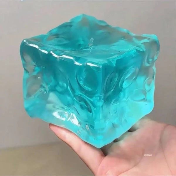 Multicolor Supersized Cube Cheese Squishy Toy TPR Slow Rebound Creative Flea Market Bestseller Novelty Gag Squeeze Toy Gift Birthday Holida,Plain Boil