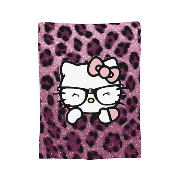 Hello Kitty Plush Blanket Girls Boys Flannel Bedding Throws For Bedroom Warm Soft Custom Quality