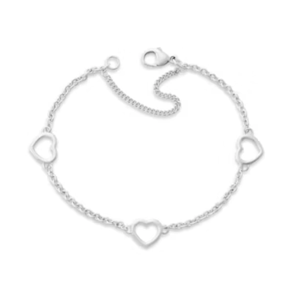 Heart Station Charm Bracelet