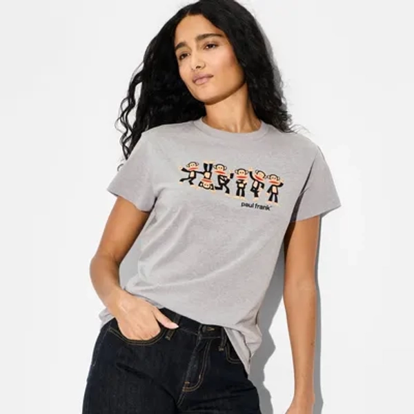 Women's Paul Frank Short Sleeve Graphic T-Shirt - Heather Gray S