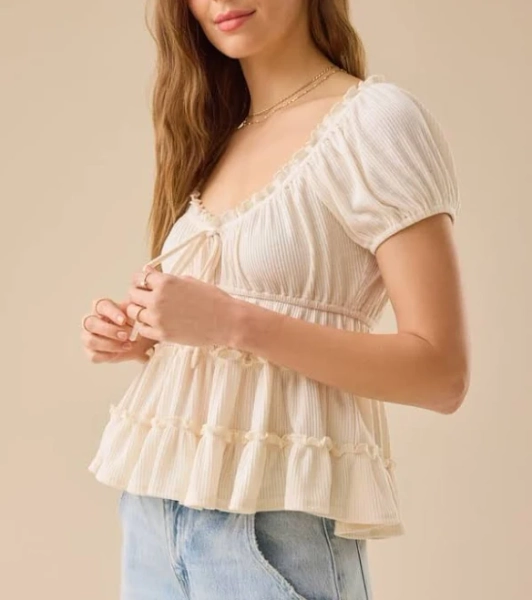 Altar'd State Nia Tiered Babydoll Top
