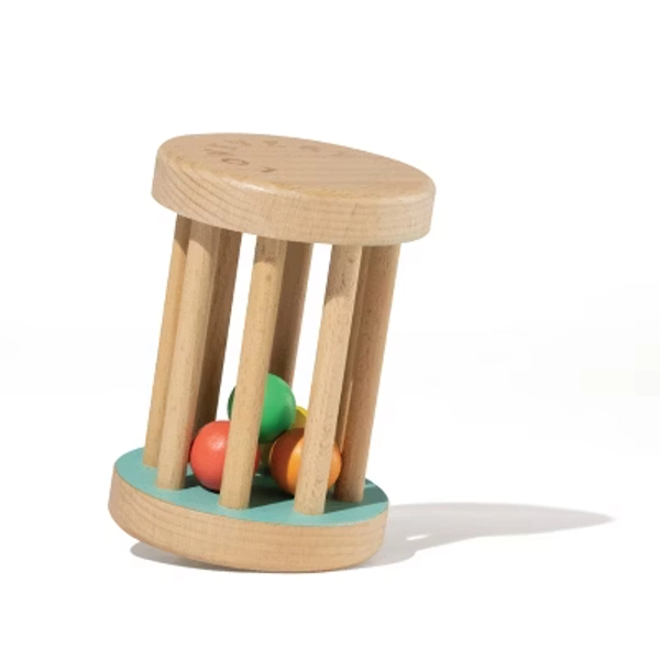 Lovevery Montessori Rolling Rattle Baby Toy, 3m+