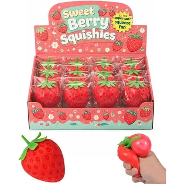 12 PCS Strawberry Squish Toys