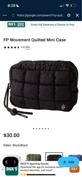 FP Movement Quilted Mini Case