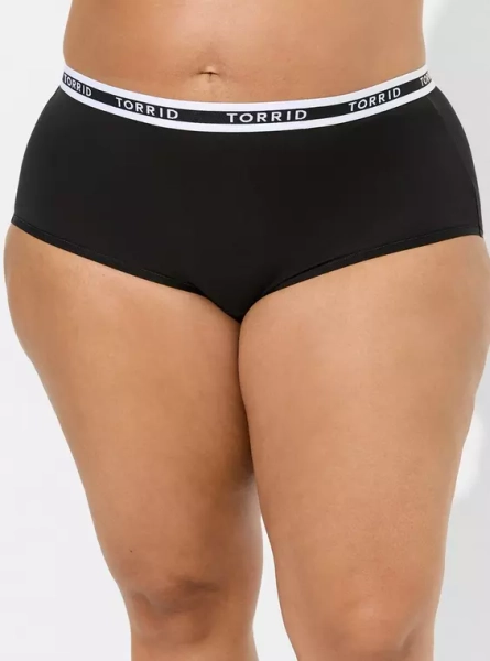 COTTON MID RISE BRIEF LOGO PANTY