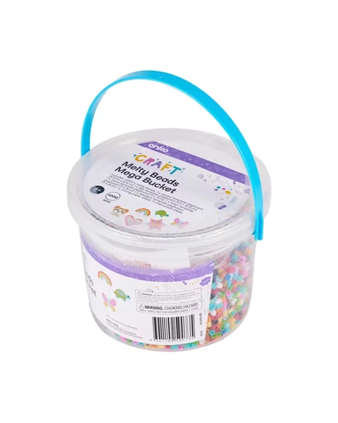 6000 Piece Melty Beads Mega Bucket - Assorted - One Size
