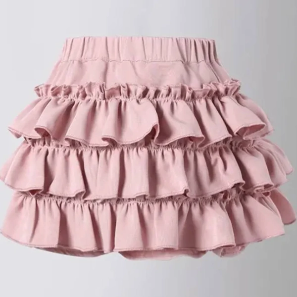 Ruffle Dreams Layered Pleated Skirt, Pink / 6Y