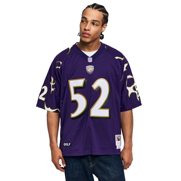 Unisex Baltimore Ravens Ray Lewis Mitchell & Ness x Golf Wang Purple 2000 Legacy Fashion Jersey