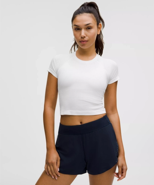 Swiftly Tech Cropped Short-Sleeve Shirt 2.0 - White/White - 10
