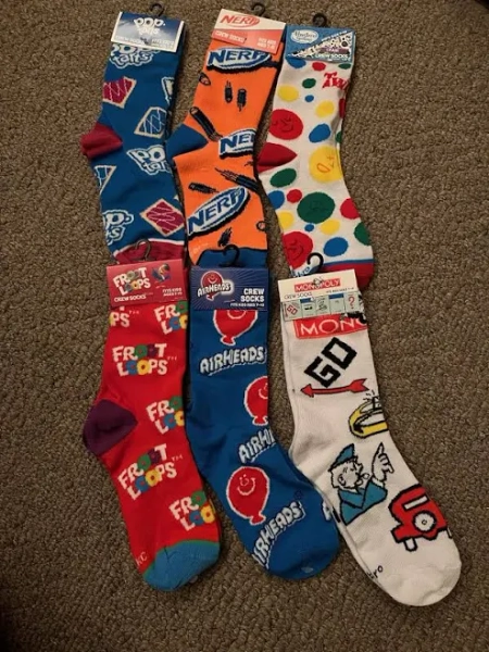Novelty Socks Kids Candy Soda Cookies