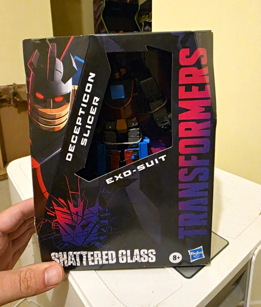 Hasbro Transformers Shattered Glass Decepticon Slicer Transforming