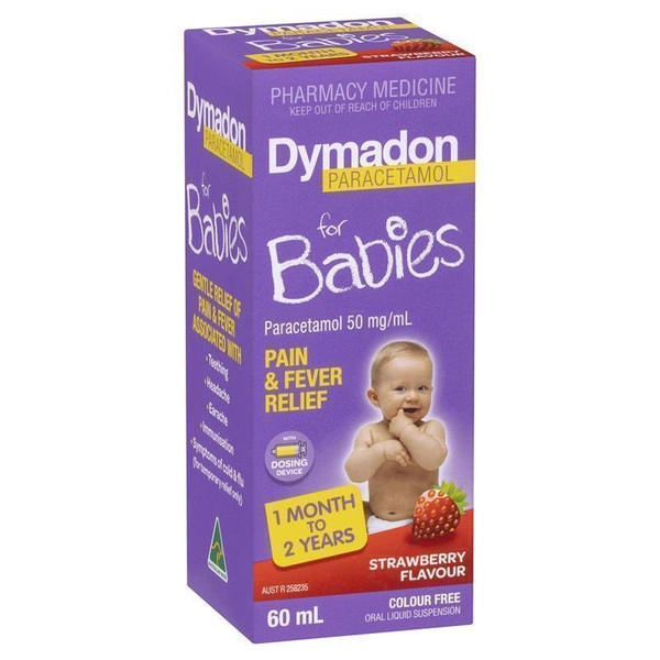 Buy Dymadon for Babies Strawberry 1 Month - 2 Years 60ml online at Chemist Warehouse