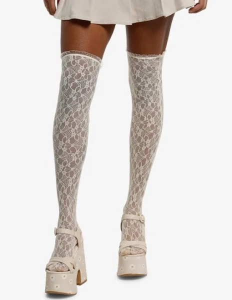 Lace Over-The-Knee Socks