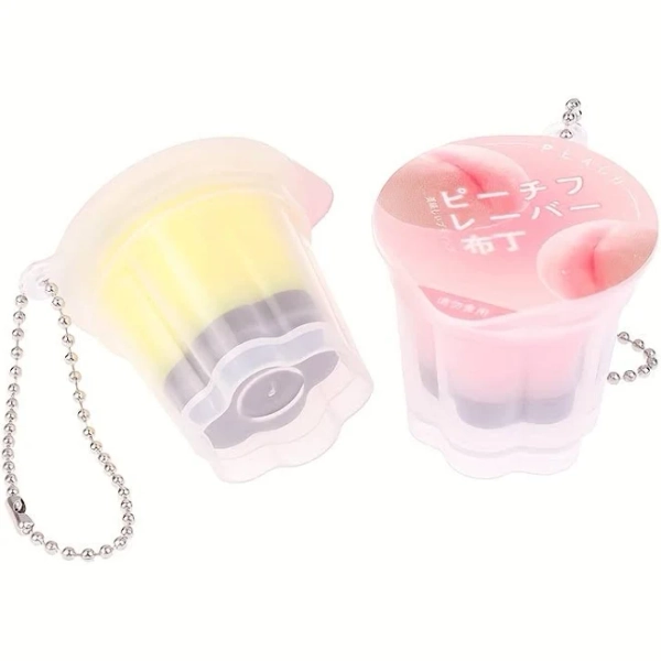 Trinkets, Cute keychain, 1pc Japanese Pudding Keychain Miniature Food Toy Icash Yogurt Jelly Pleasure Gift Pendant Accessory, Pudding toy, Toy