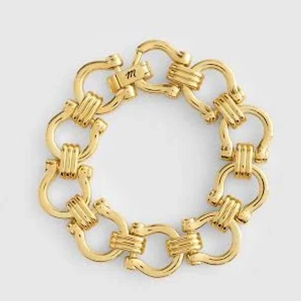 Madewell Antique Gold Equestrian Chunky Chain Bracelet