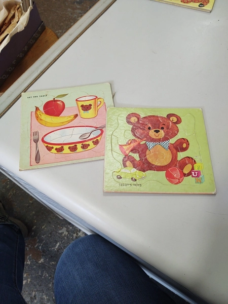 Vintage Children’s Puzzles 1970s See The Tables &amp; Teddy's Toys