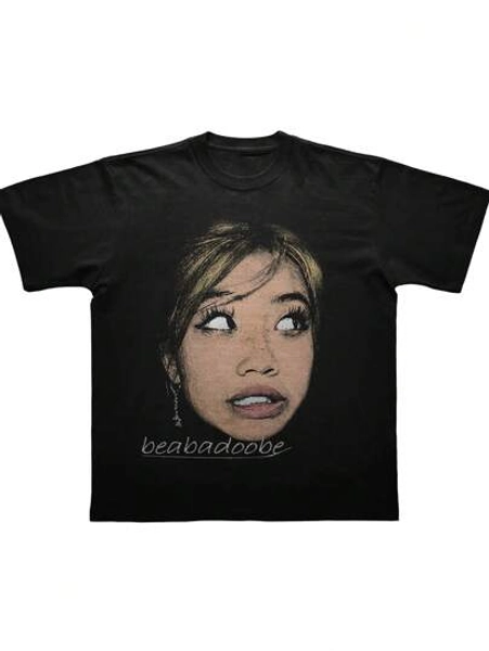 Women's Men Summer Letter Print Short Sleeve Graphic Tees T-Shirt Tops Street Life, .-Beabadoobee-. Inspired Graphic Retro Aesthetic Music Shirt - 90s Vintage Style Unisex