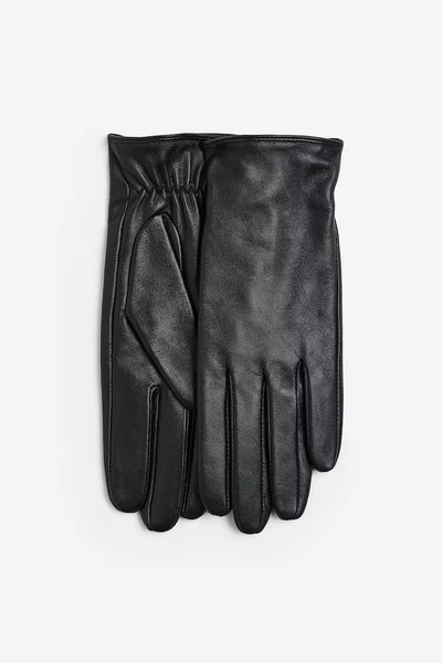Leather Gloves - **Dark brown