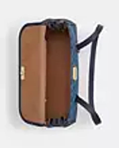 Bridget Flap Shoulder Bag In Signature Denim