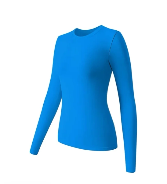 Women's Seamless Knit Long Sleeve Shirt, Gym Workout Top, Yoga Outdoor Sport Tee, All-Season Women's Long Sleeve, Casual Loose-Fitting, Moderate Fabric Thickness