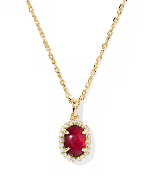 Daphne Gold Crystal Frame Short Pendant Necklace 
