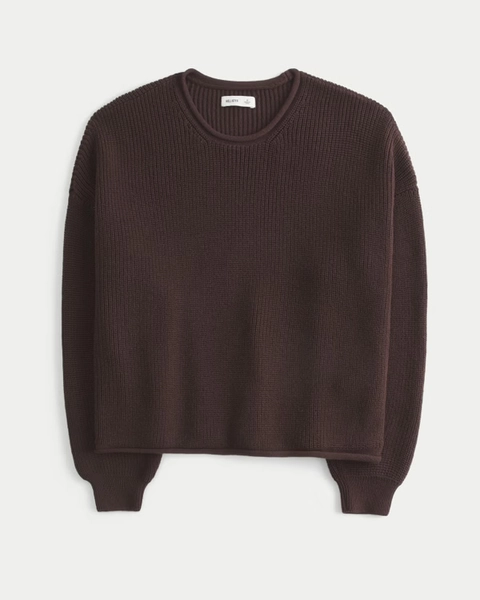 Easy Roll-Neck Crew Sweater