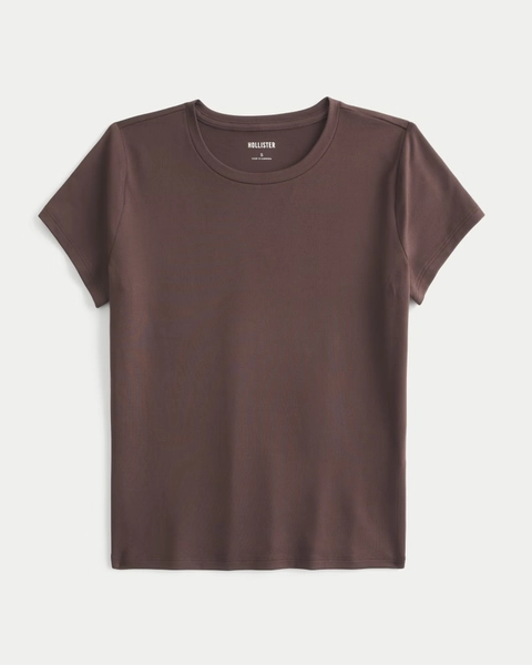Soft Stretch Seamless Fabric Crew Baby Tee
