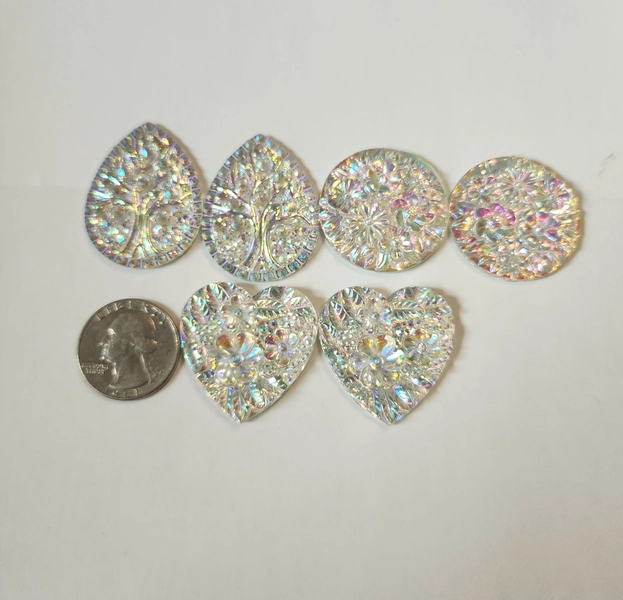 Acrylic Centers/Beading Materials/Cabochons/Resin Center Pieces/Jewelry Making/Craft Supplies