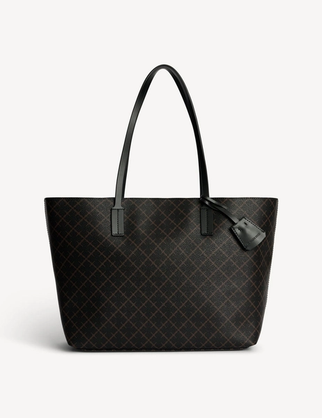Abigail Printed Tote Bag Dark Chokolate