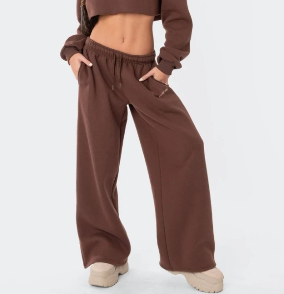 Edikted Women's Brenna Low Rise Wide Sweatpants