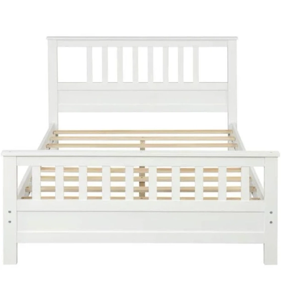 ANBAZAR Full Bed Frame Platform Wood Bed Frame with Headboard