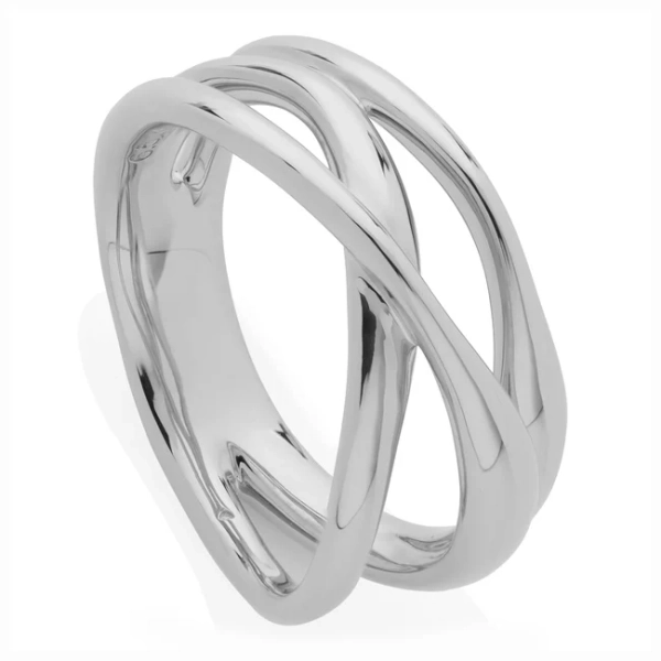 Sterling Silver Nura Crossover Ring